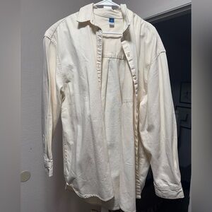 Old Navy Cream Button-Up Shirt